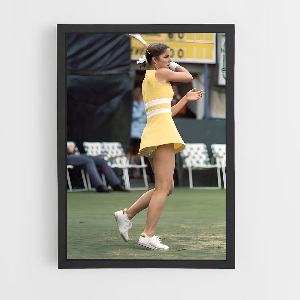 Poster La Championne en Jaune – affiche Tennis (vue 2)